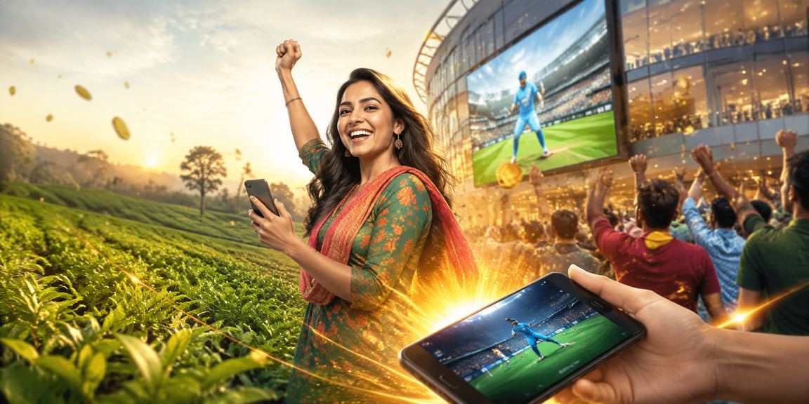 A Bangladeshi user enjoying cricket betting on gb444 from a tea garden in Gazipur